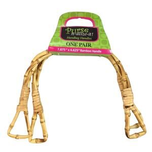 New 3 Pairs Arched Semi-circle Bamboo Purse Handbag Handles Craft Supplies